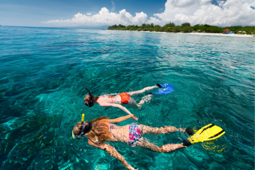 snorkeling en vacances
